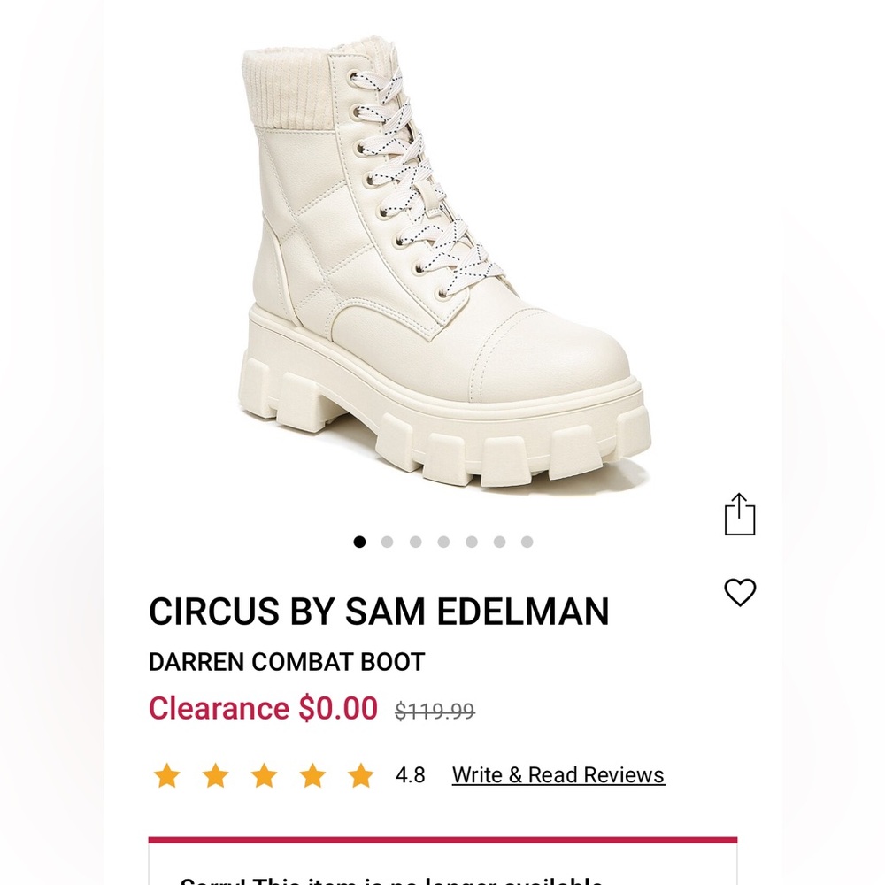 LIKE NEW Circus by Sam Edelman Combat Boots